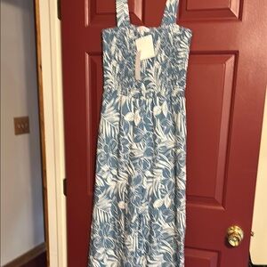 Blue and White Floral jumpsuit